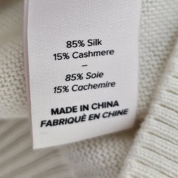 Cinq À Sept Tous Les Jours Gaetana Ruffle Cardigan Cream Sz Medium Cashmere Silk - Picture 4 of 4